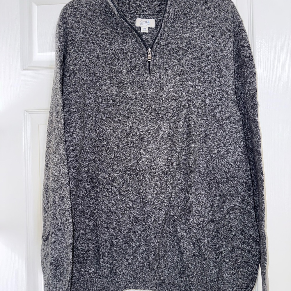 Croft & Barrow Men's Charcoal Zip-Up Sweater